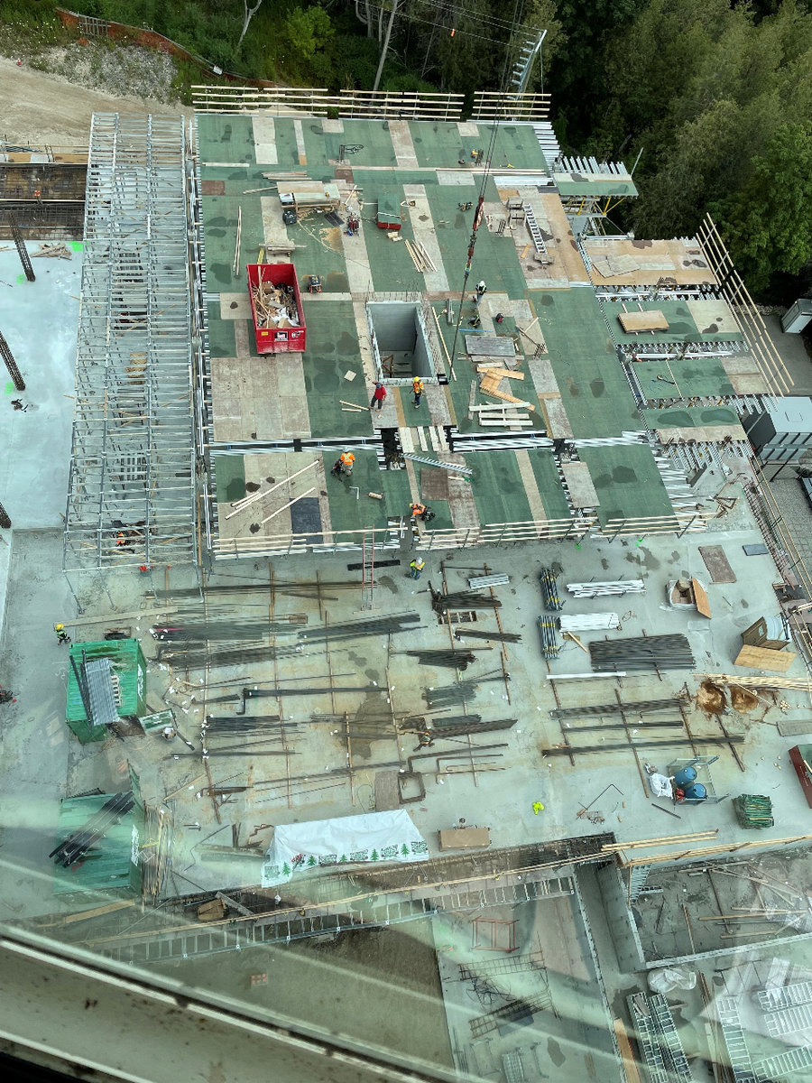 birds-eye view of a building foundation